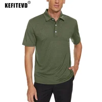 KEFITEVD Summer Lightweight Polo Shirts Men's Quick Dry Shot Sleeve T-Shirts Breathable Golf Shirt Tennis Running Sport Tops 1