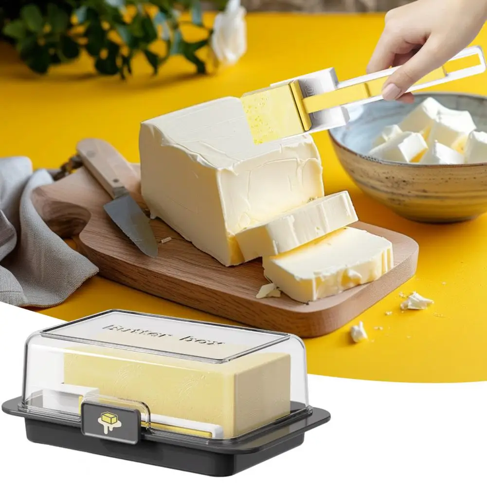Butter Storage Container Keeper Box Butter Cutter Dish With Airtight Lid Storage Box With Cutting Spoon For Fridge