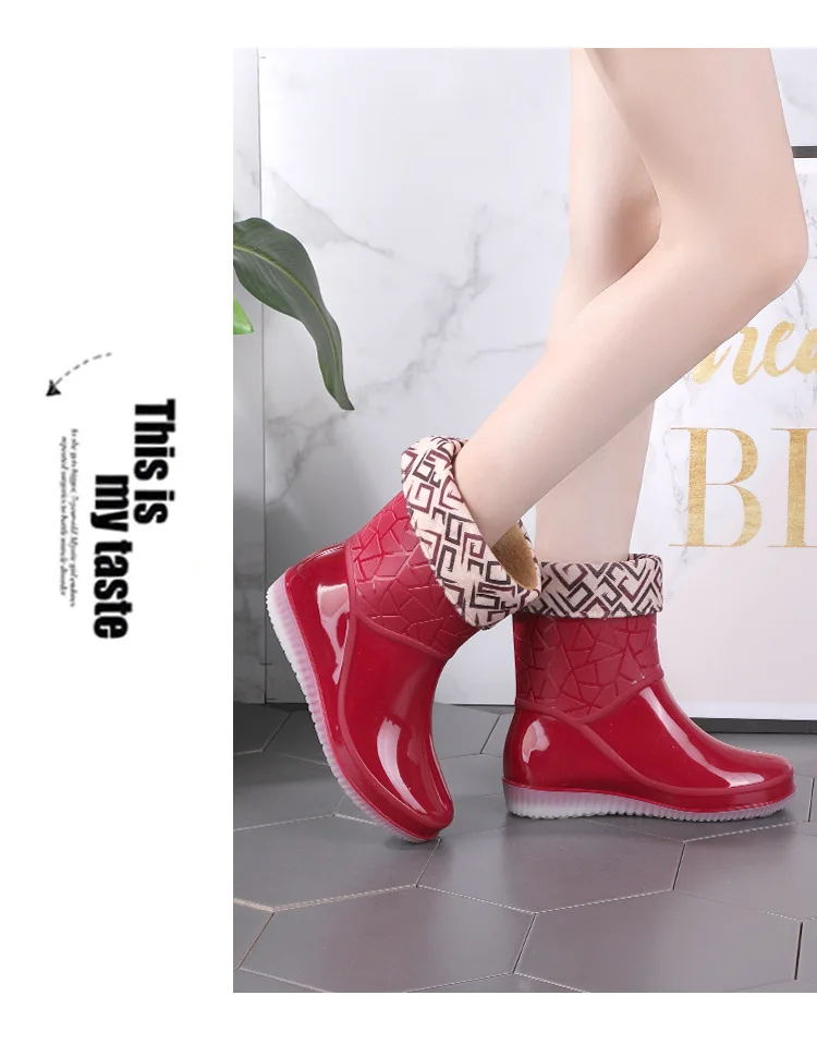 Waterproof Women's Rain Boots with Non-slip Soles for Fishing and Outdoor Activities