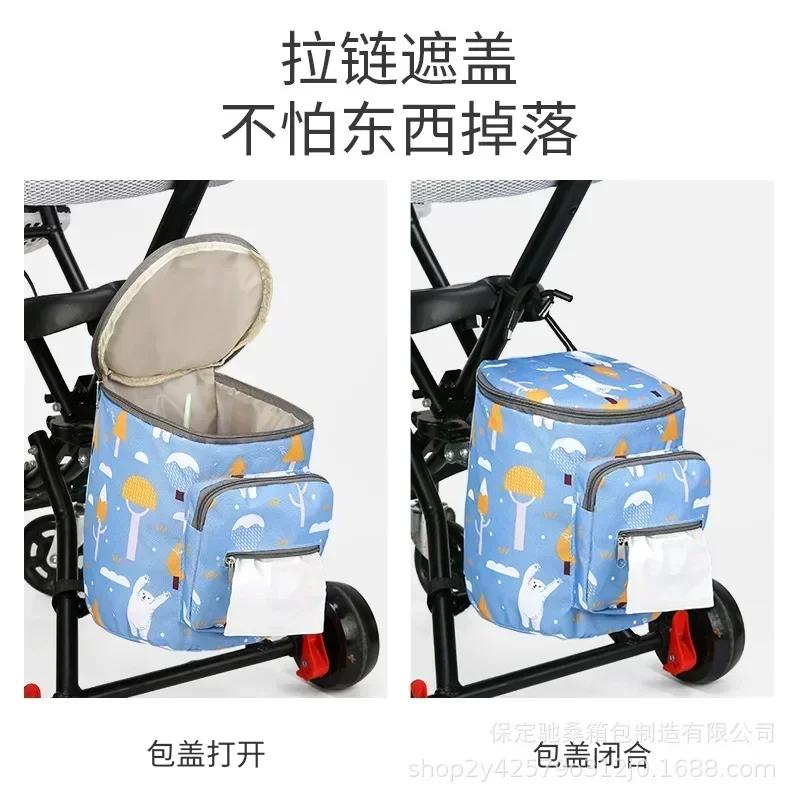 Stroller Organizer Bags Mummy Large Capacity Travel Hanging Bag Bottle Holder Pram Diaper Bags Baby Stroller Accessories Gifts