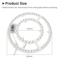 Led Panel 220V Ceiling Light Replacement Led Module 72W Round Circle Light Panel Board 6000K/4000K Module For Ceiling Fan Lights 2