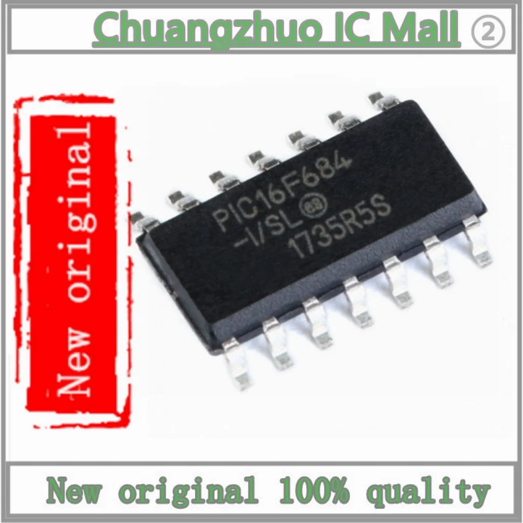 

1pcs/lot PIC16F684-I/SL PIC16F684-I PIC16F684 IC MCU 8BIT 3.5KB FLASH 14SOIC IC Chip New original