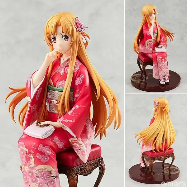 

100% оригинал: Sword Art Online AsunaYuuki кимоно ver 1/7 ПВХ экшн-модель игрушек Фигурка коллекционная кукла подарок