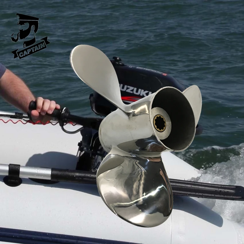 Captain Elica Fuoribordo In Alluminio Per Honda 8-20HP – 9 1/4x11, 8 Denti Spline, Rotazione Destra