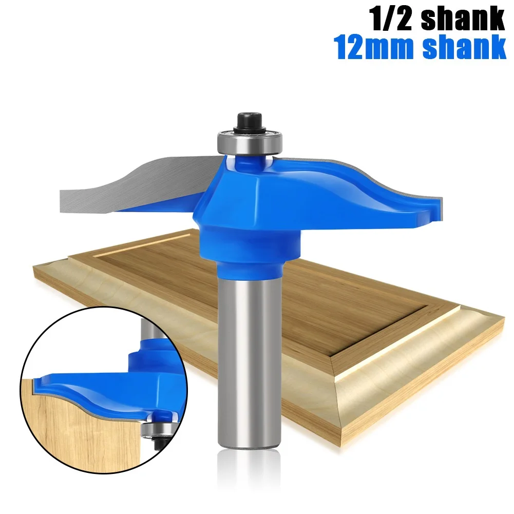 

12 Shank1/2 "хвостовик, круглая направляющая и рейка с перекрывающейся панелью, 1 бит, набор фрез, резак для деревообработки