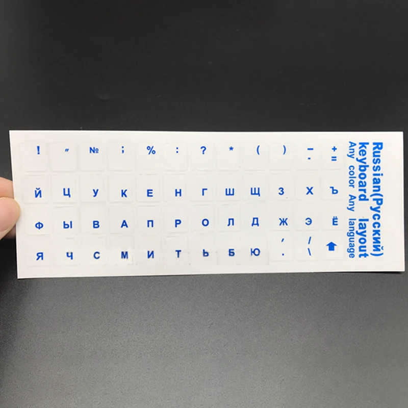 Keyboard Stickers Universal Russian Transparent For Laptop Letters Notebook Computer PC Dust Protection