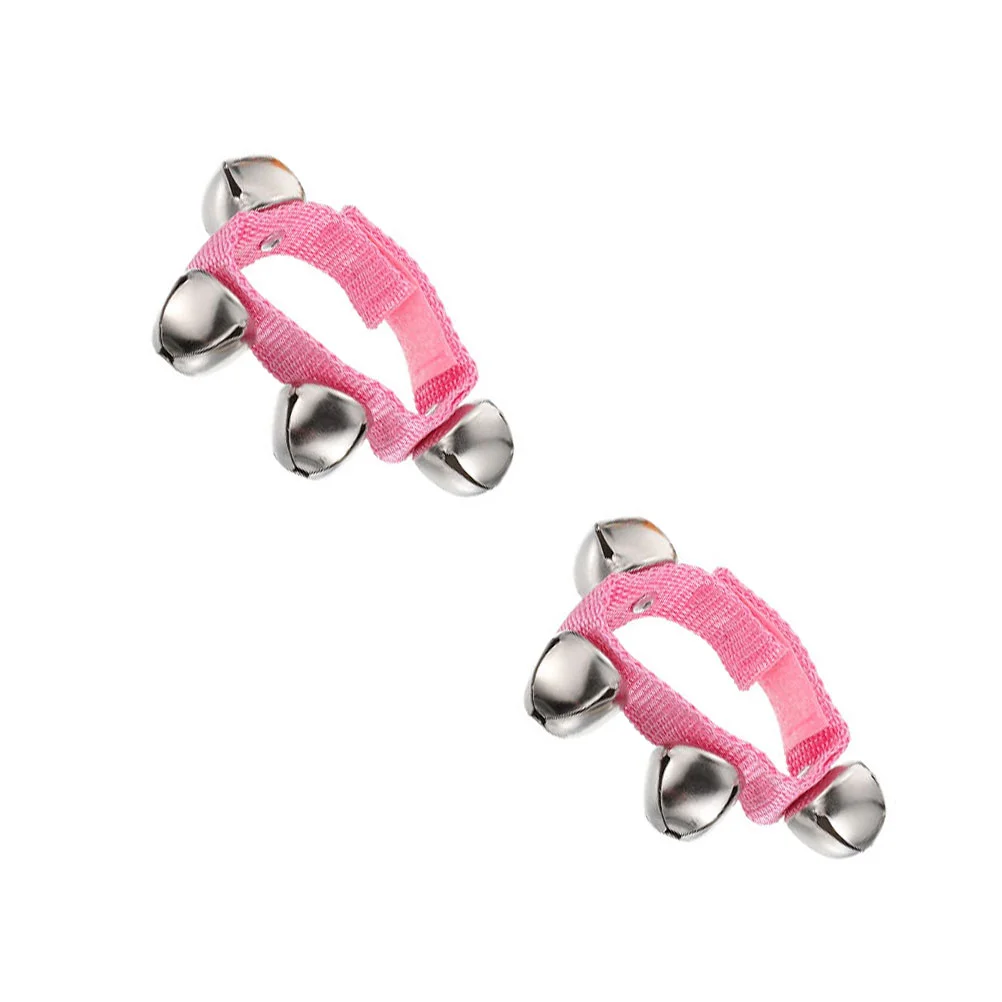 2 Pcs Orff Kids Handbells Jingle Wristband The Toys for Polyester Child
