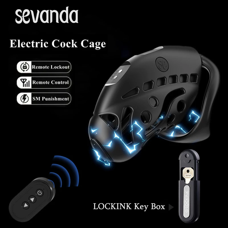 Penis Chastity Cage Chastity Lock Sex Toy Chastity Cage Accessory Sevanda 2.0 Intelligence Electricshock Chastity Cage Abstinence Remote Control Penis Lock with Urethral Blockage Male Cock Cage