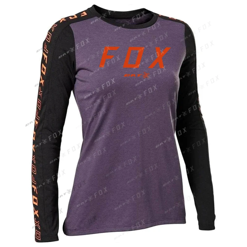 Women\'s Jerseys Long Sleeves MTB BAT FOX Downhill Jerseys Bike Shirts Offroad DH Motorcycle Jersey Motocross Sportwear Clothing