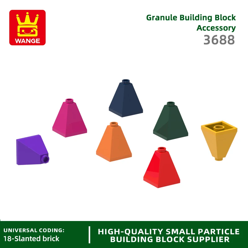 

20Pcs/lot NO.3688 Slope 75° 2 x 2 x 2 Quadruple Convex Block Moc Color Accessories Compatible with Brick DIY Children's Toy Asse