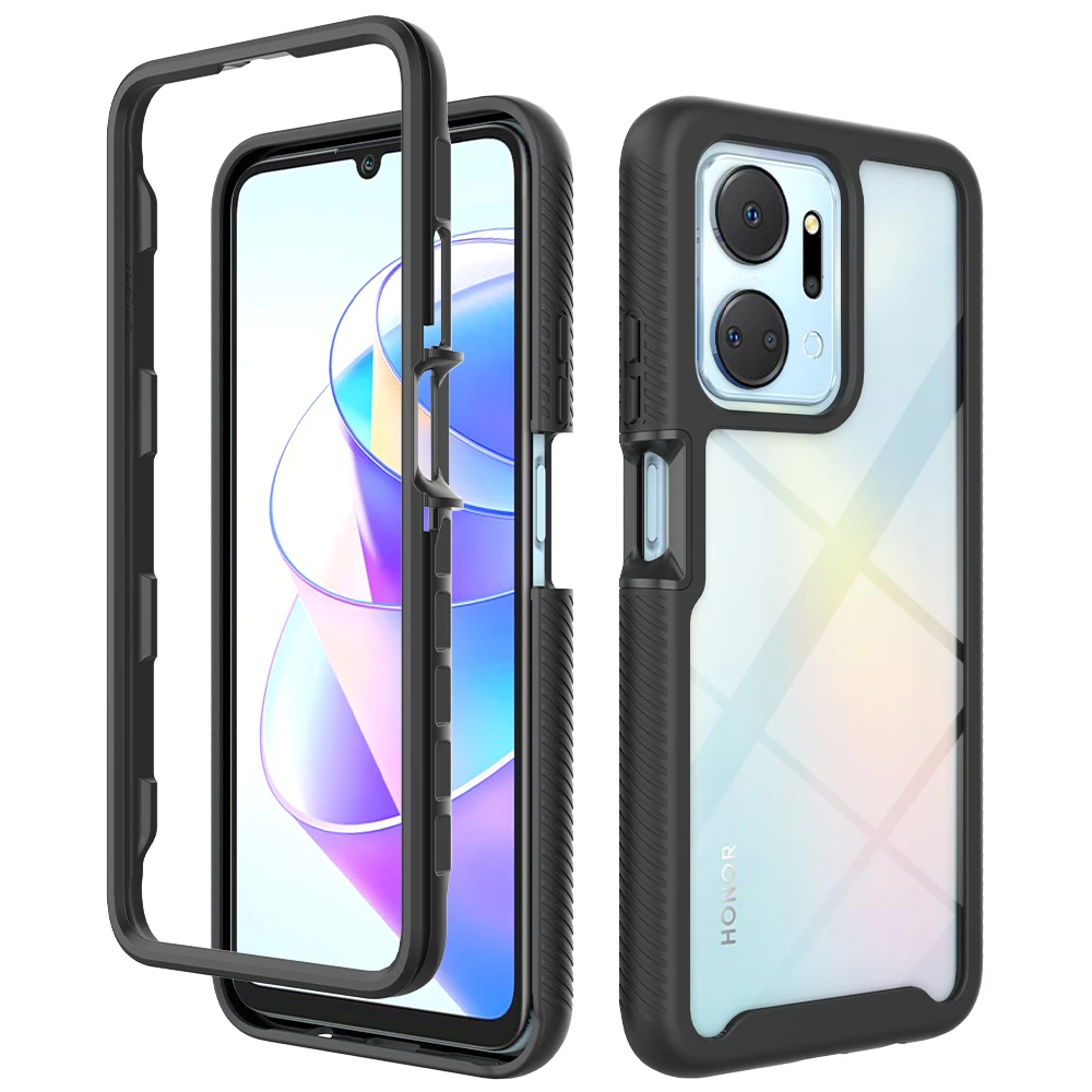 Гибридный Прочный противоударный чехол 2 в 1 для Honor X7A Honor X8A X9 4G X8 4G X7 Huawei Nova 9SE, прозрачная акриловая задняя крышка