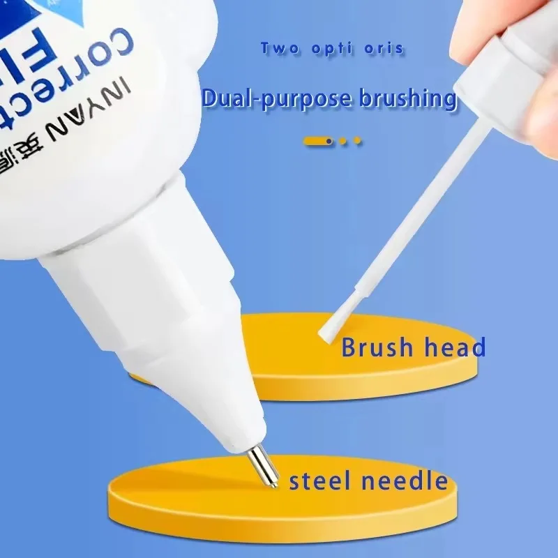 Quick Drying Correction Fluid Bulk White Out Masking Liquid for Students Office School Supplies Fast Dry Opaque Stationery Bottl