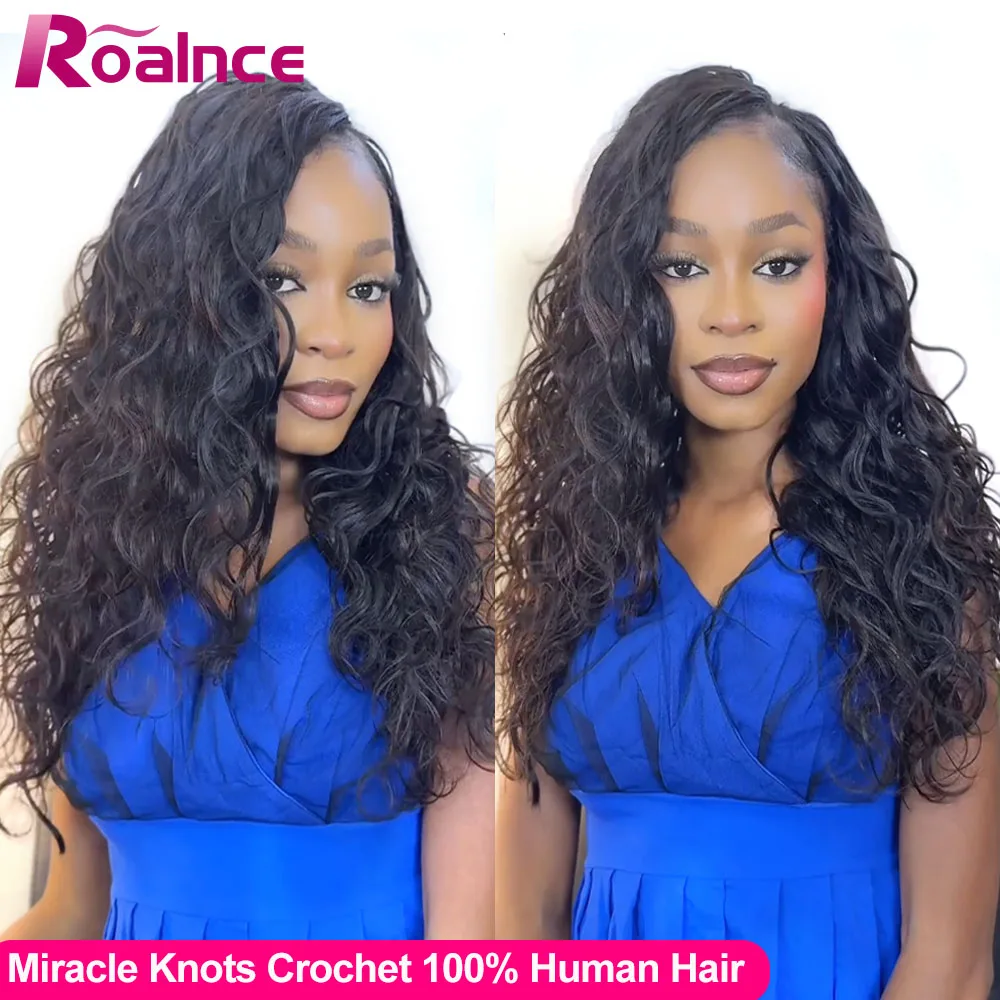 Body Wave Boho Braids 100% Raw Human Hair Quality Crochet Miracle Knots Hair Extension Feathered Human Crochet Hair For Braiding 4