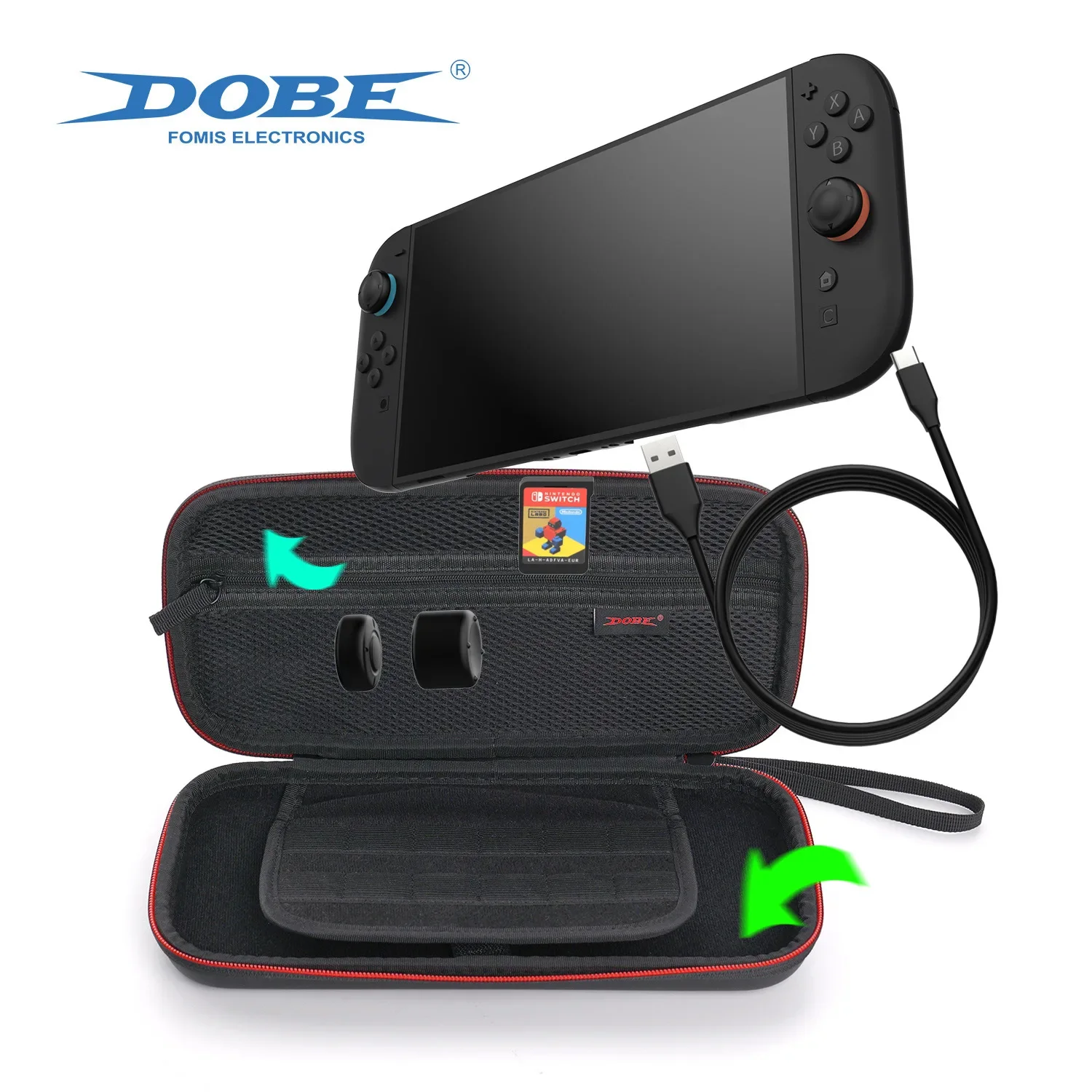 TNS-3173 For Switch 2 Portable Gaming Case Console Storage Bag For NS2 Handheld Zipper Protection Game 8bit Card Storage