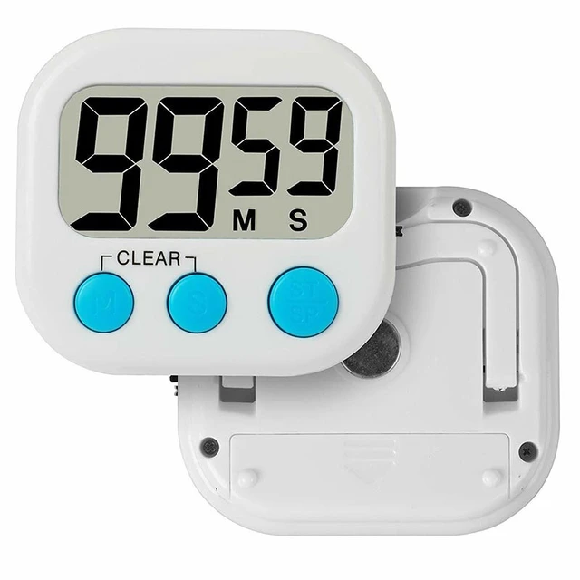 Small Digital Kitchen Timer Magnetic Back ,Minutes Second Count Up  Countdown LCD Digital Timer Large Count DownUp Clock - AliExpress