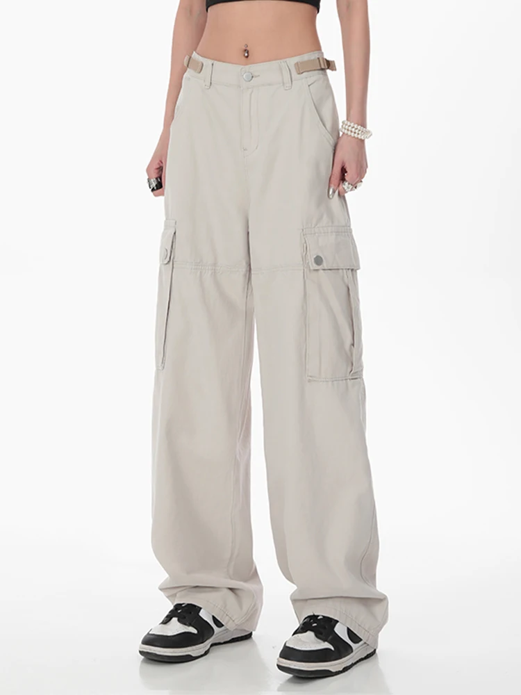 Pantalones Vaqueros Metalizados Para Mujer Pantalones De Verano Pantalones De Algodón De Cintura Alta Informales Cargo Pantalones De Ocio Para Mujer Hip Hop Pantalones De Ocio Adolescentes(S