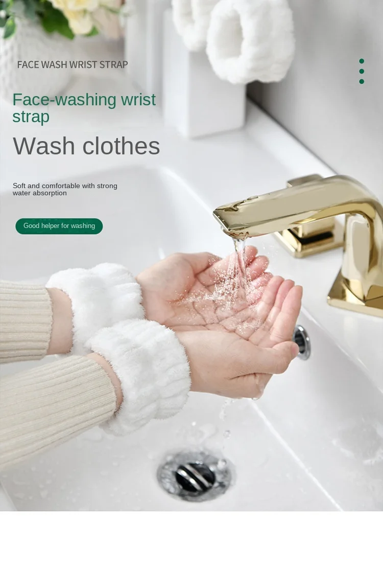 Handgelenk Wasch gürtel weiche Mikro faser Handtuch Armbänder zum Waschen Gesicht Wasser aufnahme Waschen verhindern Nässe Handgelenk Wasch band – Detail 8