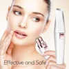 Eyebrow Trimmer 2 in1 USB Rechargeable Facial Hair Remover For Women & with Built in LED Light-Remove  For Facial Hair 2