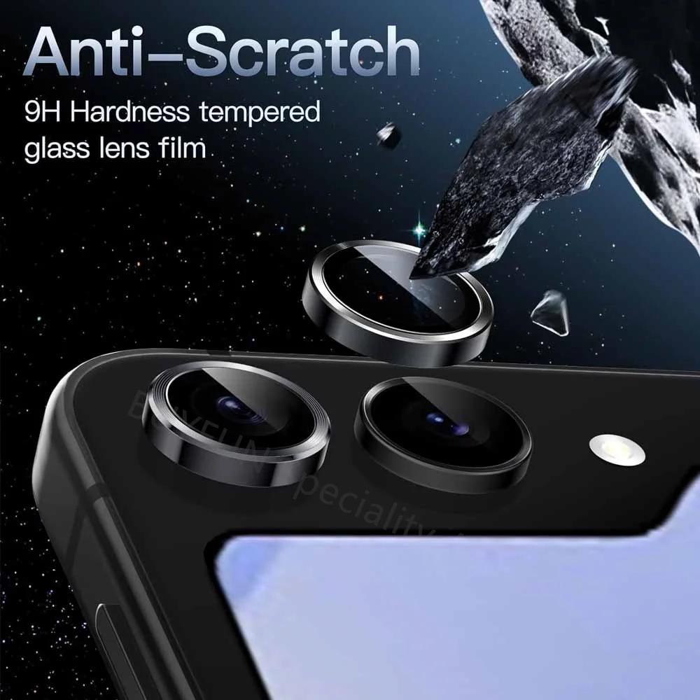 Samsung Galaxy Z Flip6 Metal Ring Camera Lens Protector Case For Z Flip ZFlip6 5G Lens Protective Glass Cap camera lens protector case camera protector case camera lens case