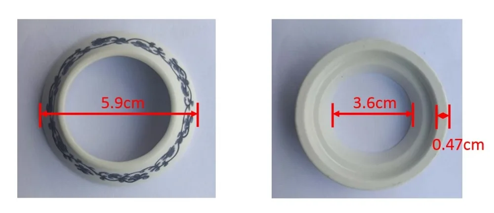 Shower System Ceramic Replacment Handle Part Ceramic Ring faucet accessories faucet handle label for Basin Faucet and Bathroom Accessories Handle