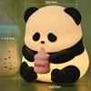 Cute Cartoon Panda Silicone Lamp USB Rechargeable  Night Light Timing Function Desk Lamp Bedside Decor Children light Toy Gift 4