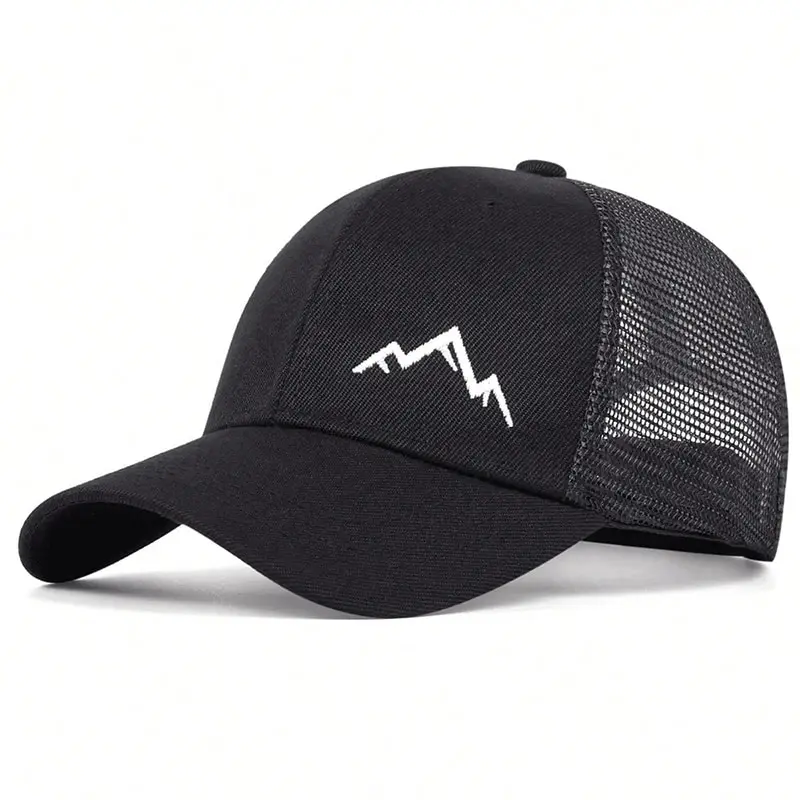 Baseball Caps Sun Hats Unisex Mountain Range Embroidery Baseball Net Caps Spring and Summer Outdoor Adjustable Casual Hats Sunscreen Hat