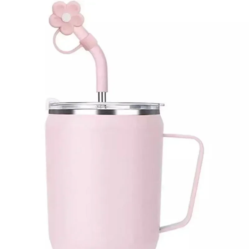 2025 New Flower Silicone Straw Covers for Stanley Cup 40oz 10mm Tumbler Cups Splash Proof Straw Toppers Kawaii