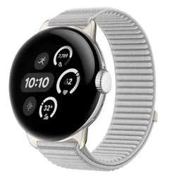 Nylon Loop Strap - Durable Sports Replacement Bracelet Watchband - Pixel Watch 4 3 45mm (Premium Grey)