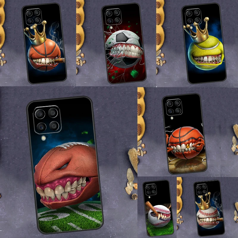 Monsters Football Basketball Case Per Samsung Galaxy M33 M53 M13 M23 M14 M54 M11 M21 M31 M51 M12 M22 M32 M52 M31S Coque