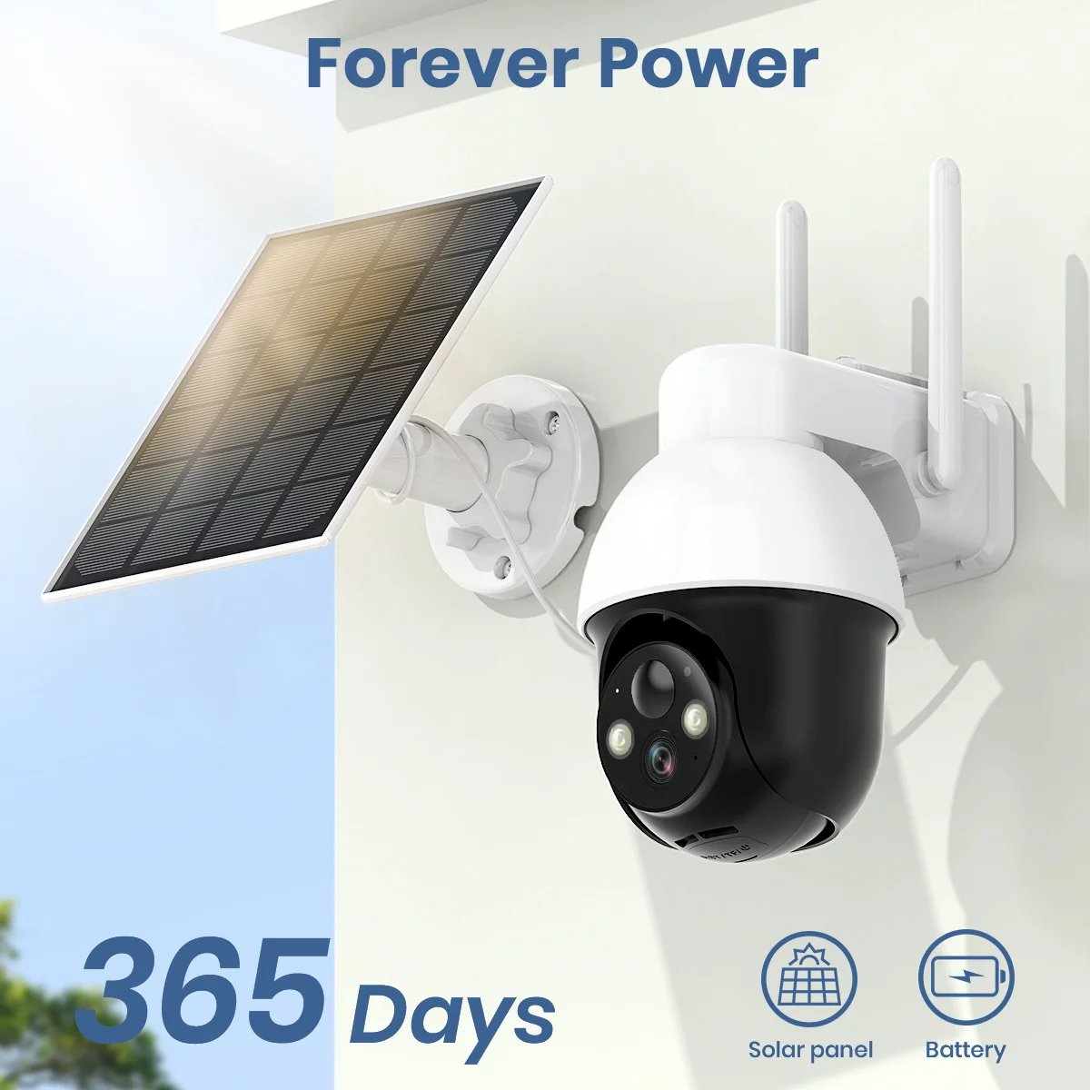 3MP PTZ Solar Security Camera 4