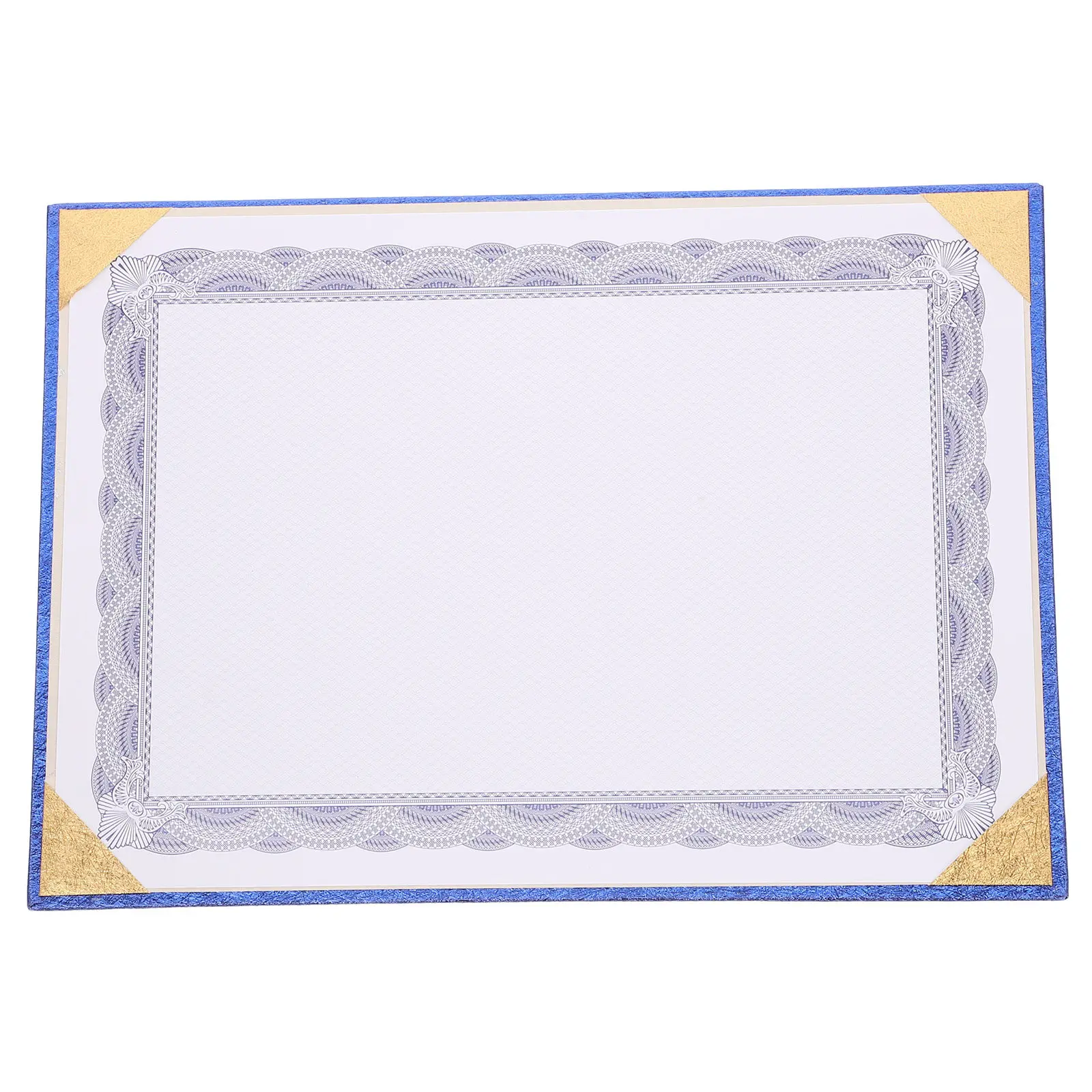 1장의 빈 인증서 용지, 프리미엄 두꺼운 무광 마감 디플로마 라이너, 상장, 졸업, 학교, 비즈니스용 인쇄 가능 용지