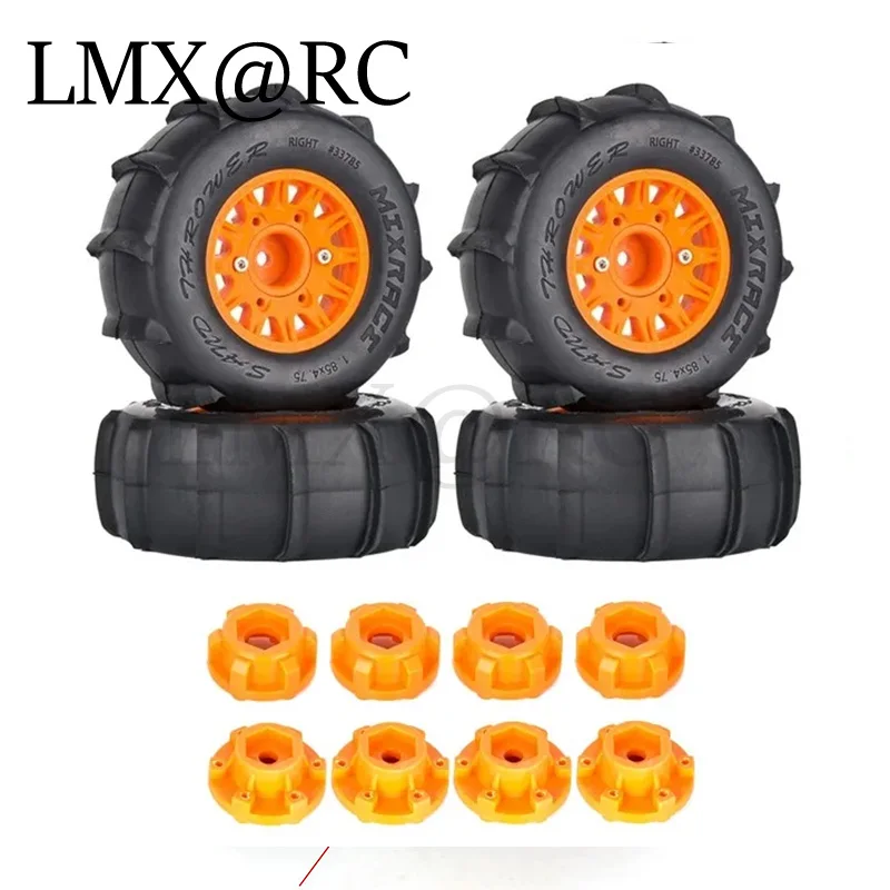 4Pcs 116mm 1/8 1/10 Short Course Truck Sand Tire with 12mm 14mm 17mm Wheel Hex for Slash ARRMA SENTON Vkar SCTX10 RC Car 4Pcs