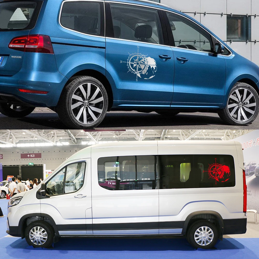 Auto Aufkleber Für Camper Van Horsebox Caravan RV Fracht Grafiken Kompass Styling Dekoration Aufkleber Abdeckung Auto Tuning Zubehör – Detail 3