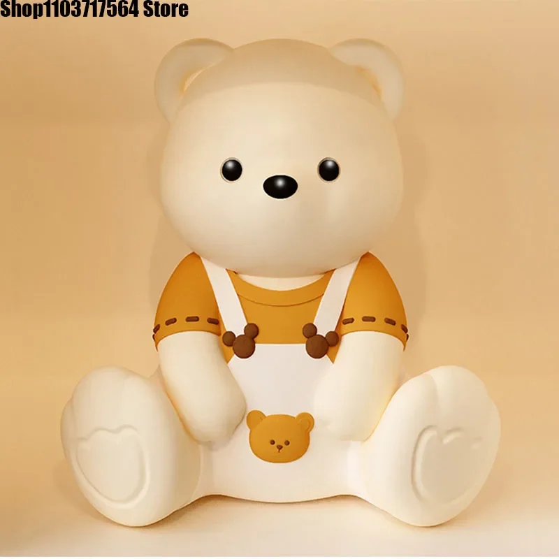 

Decoration Bear floor lamp decoration living room large TV cabinet next to home decoration cream style housewarming creative gif