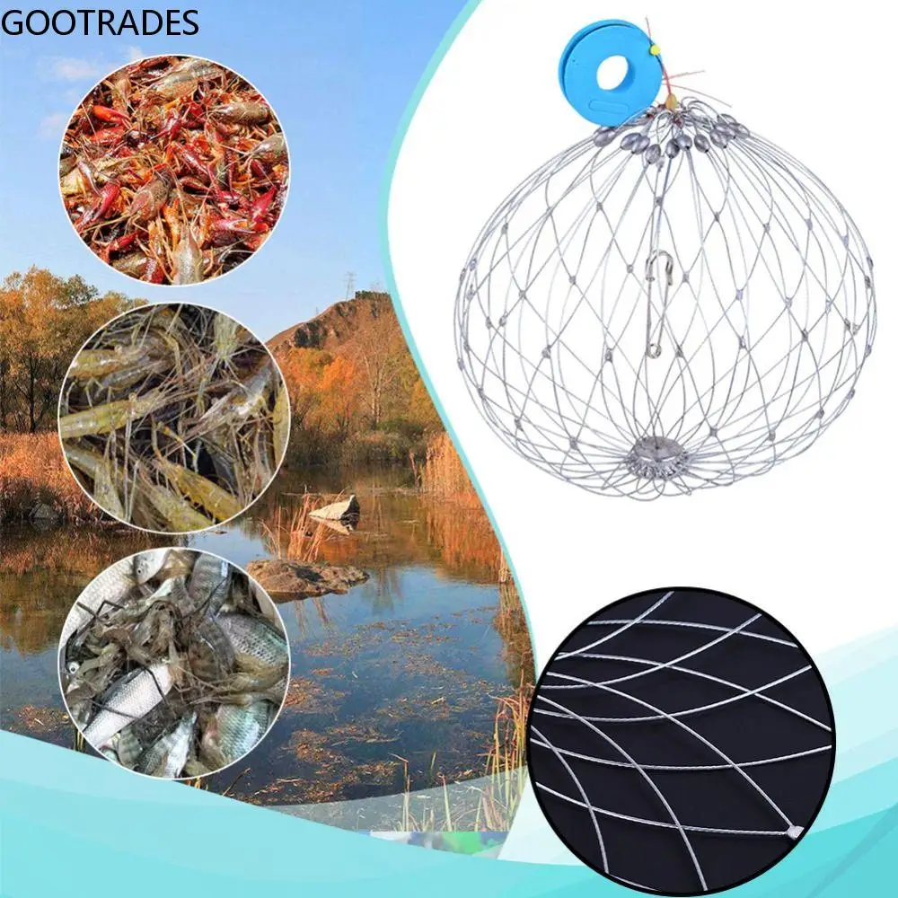 

Collapsible Fishing Crab Trap Net Durable Fishing Net Cage Outdoor Fishing Accessories