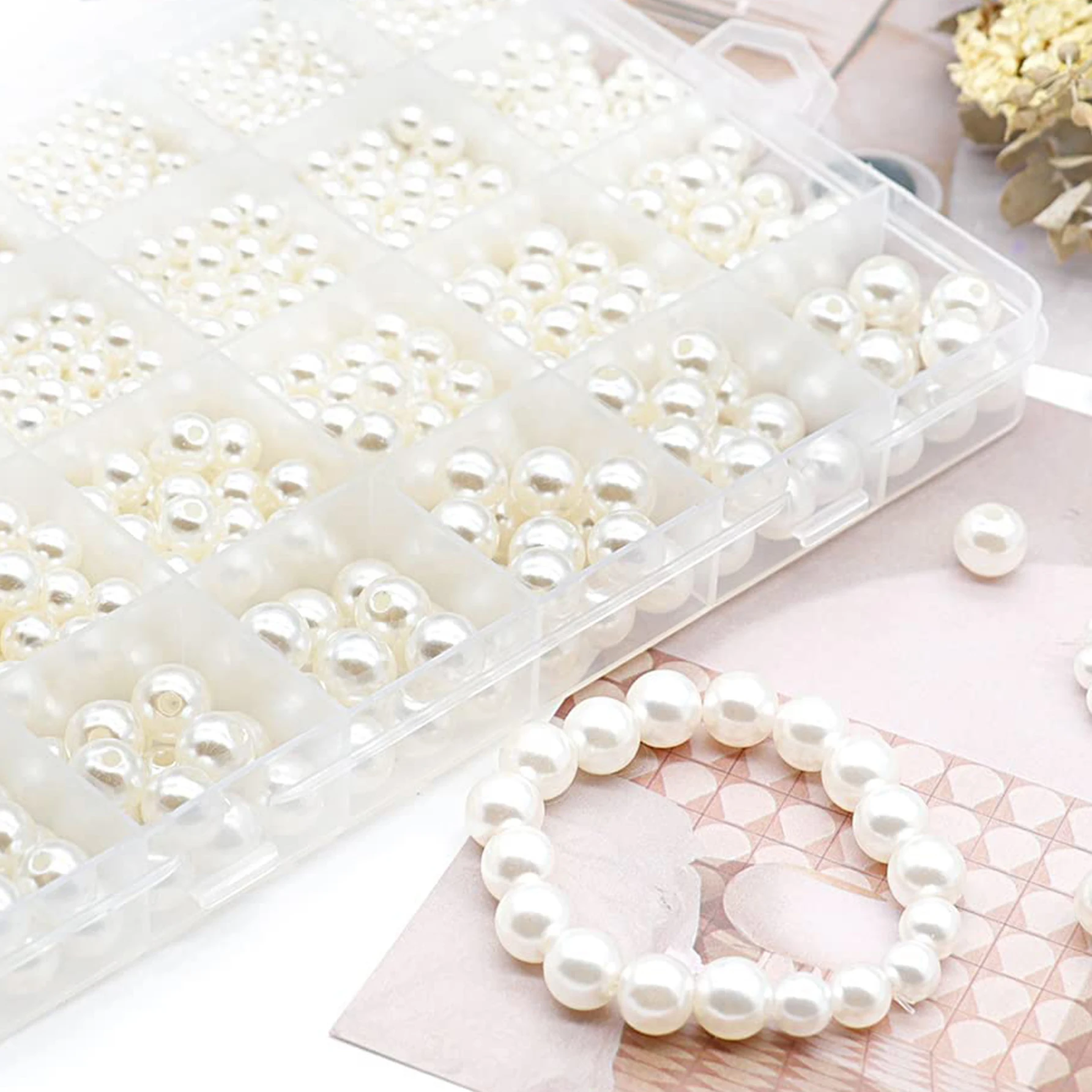 PandaHall Lot De 72 Perles Incurvées En Plastique CCB Et Iitation