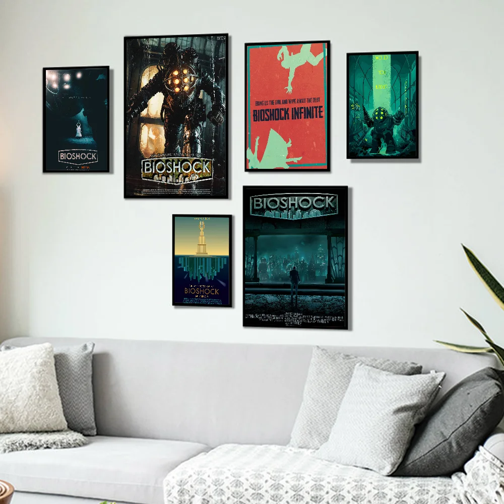 Bioshock Infinite Shooting Whitepaper Poster HD Quality Poster Wall Art Painting Study Room Wall Decor poster prints movie poster anime poster vintage posters