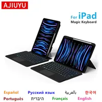 AJIUYU Keyboard For iPad Pro 11 12.9 2018-2022 10.2 10.5 Air 5 4 10th 10.9" Case Magic Smart Keyboard Cover TouchPad Backlight
