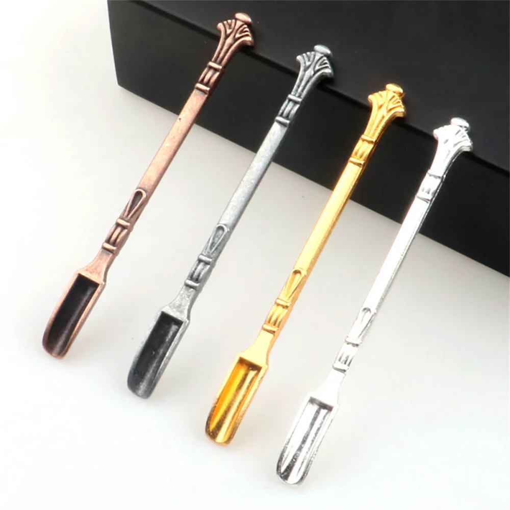1/2/4PCS Metal Mini Shovel Spoon Spoon Micro Debugging Shovel Teaspoon Dessert Salt Mini Powder Dessert Spoons Stainless Steel Spoon Mini Shovel Spoons