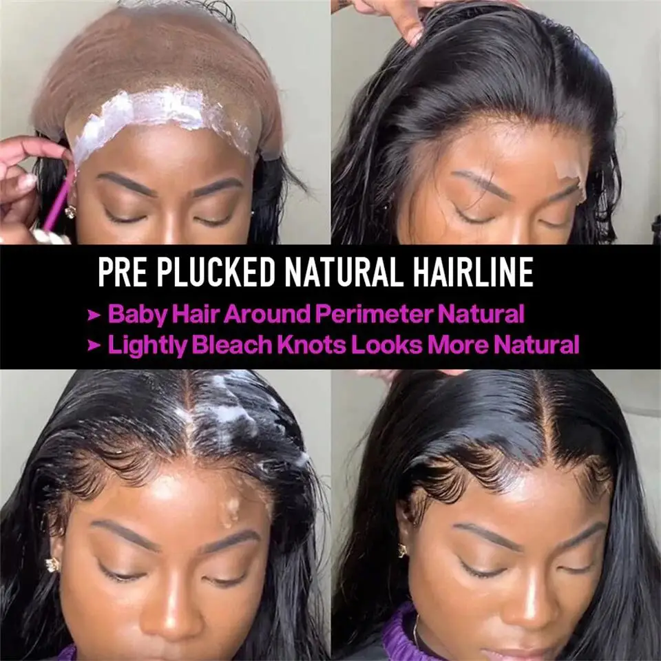 Lace Front Human Hair Wigs 13x6 Brazilian Body Wave For Women 180% Density