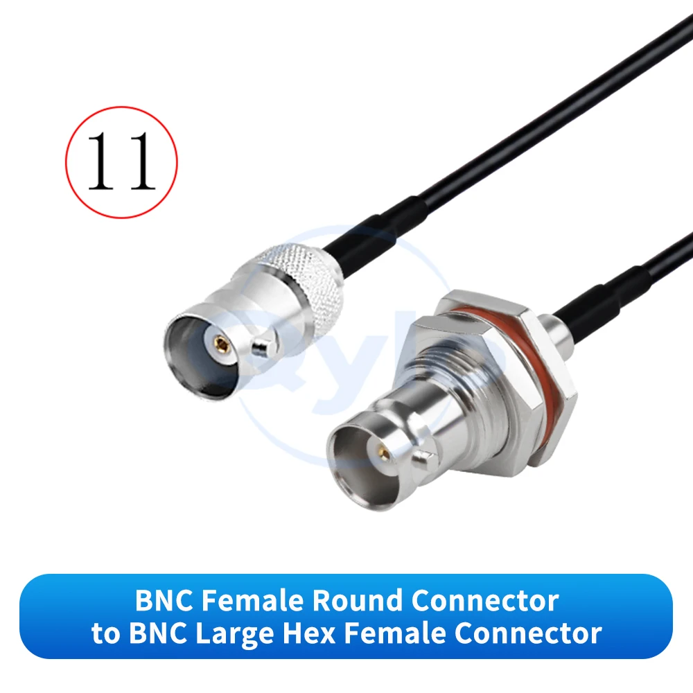 BNC zu BNC Stecker-Buchse Adapterkabel Antennen-HF-Verlängerungskabel Hochflexibles RG174 TPU-Kabel BNC zu BNC Kabel (1 Stück) – Detail 13