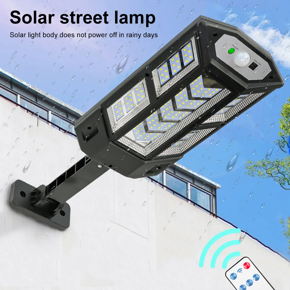 

Solar Street Lights Outdoor IP65 Motion Sensor Solar Powered Wall LED Lamp 3 Lighting Mode Light for Garden Patio Decor
