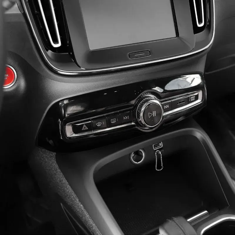 볼보 XC40 C40 자동차 인테리어 장식, ABS 자동차 액세서리, 탄소 섬유 질감, 블랙 글로스