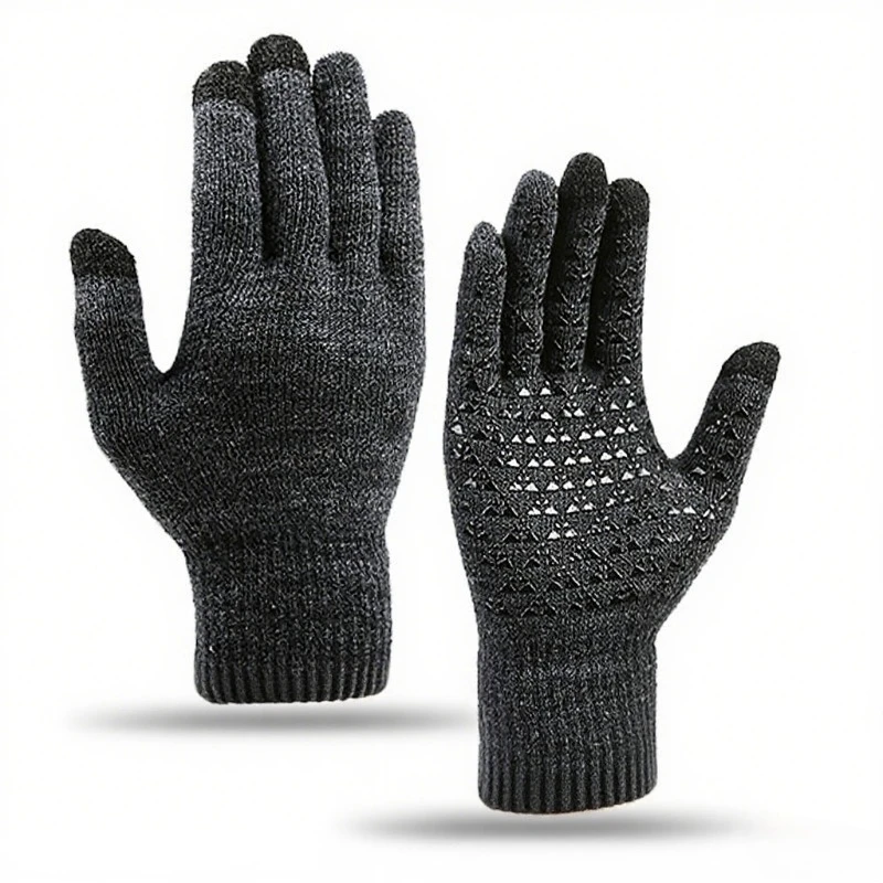 Winter-Anti-Rutsch-warme Handschuhe – Unisex, verdicktes Thermofutter, rutschfeste Handfläche, für Männer und Frauen, Skifahren, Radfahren, Wandern ﻿ – Detail 9