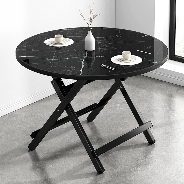 TieHo Nordic Style Round Dining Tables Leisure Modern Table Solid Wood 4  Legs Tables Black White Diameter 90/100/120cm - AliExpress