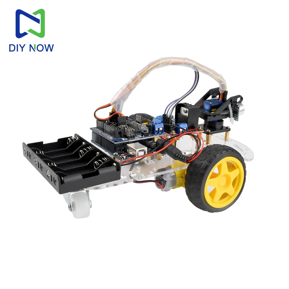 Auto con Sistema di Evitamento Ostacoli a Ultrasuoni, Kit Auto Intelligente Fai-da-Te, Kit Robot Programmabile con Telecomando Compatibile con Arduino - immagine 4