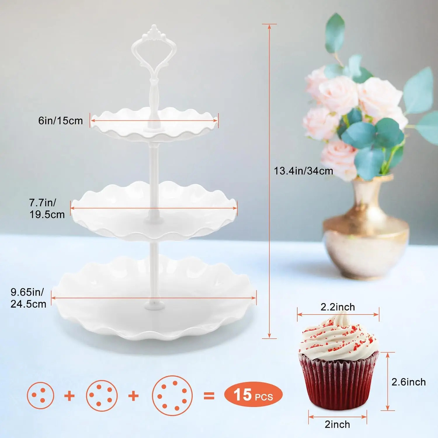 Birthday Cake Stand Display Stand Removable Dessert Tray Birthday Party Snack Fruit Plate Display Party Supplies