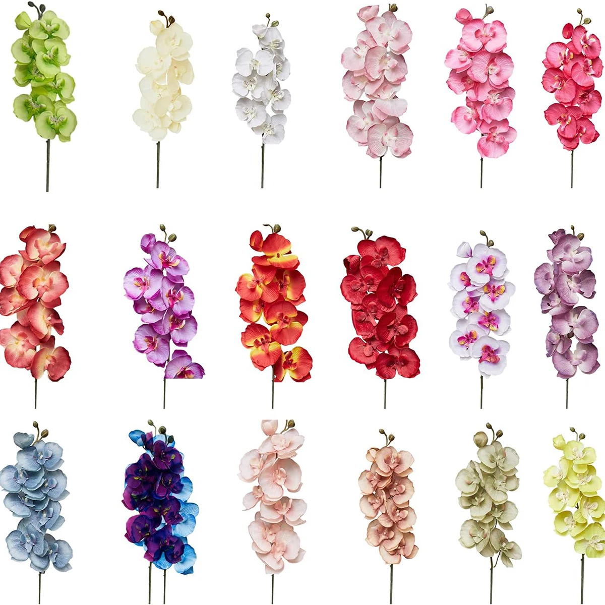 3D Künstliche Blume Zweig Seide Schmetterling Orchidee Hause Vase Tisch Dekor Hochzeit Outdoor Garten Braut Blumensträuße DIY Girlande Geschenk – Detail 1