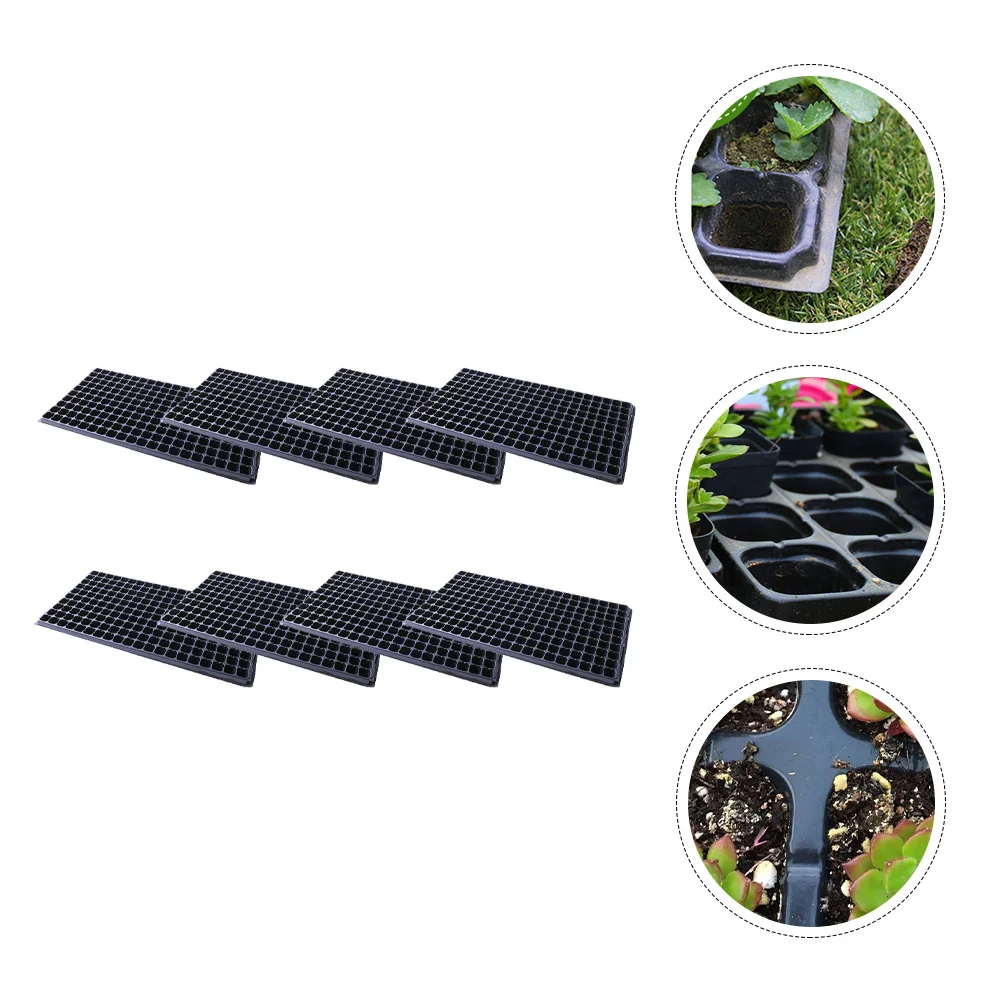 

8Pcs 200 Cell Plastic Germination Starter Tray Vegetable Planting Trays