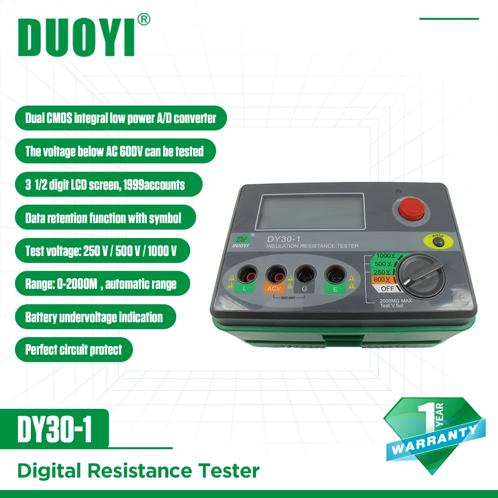 Insulation Resistance Tester Meter Multimeter Megohmmeter Voltmeter